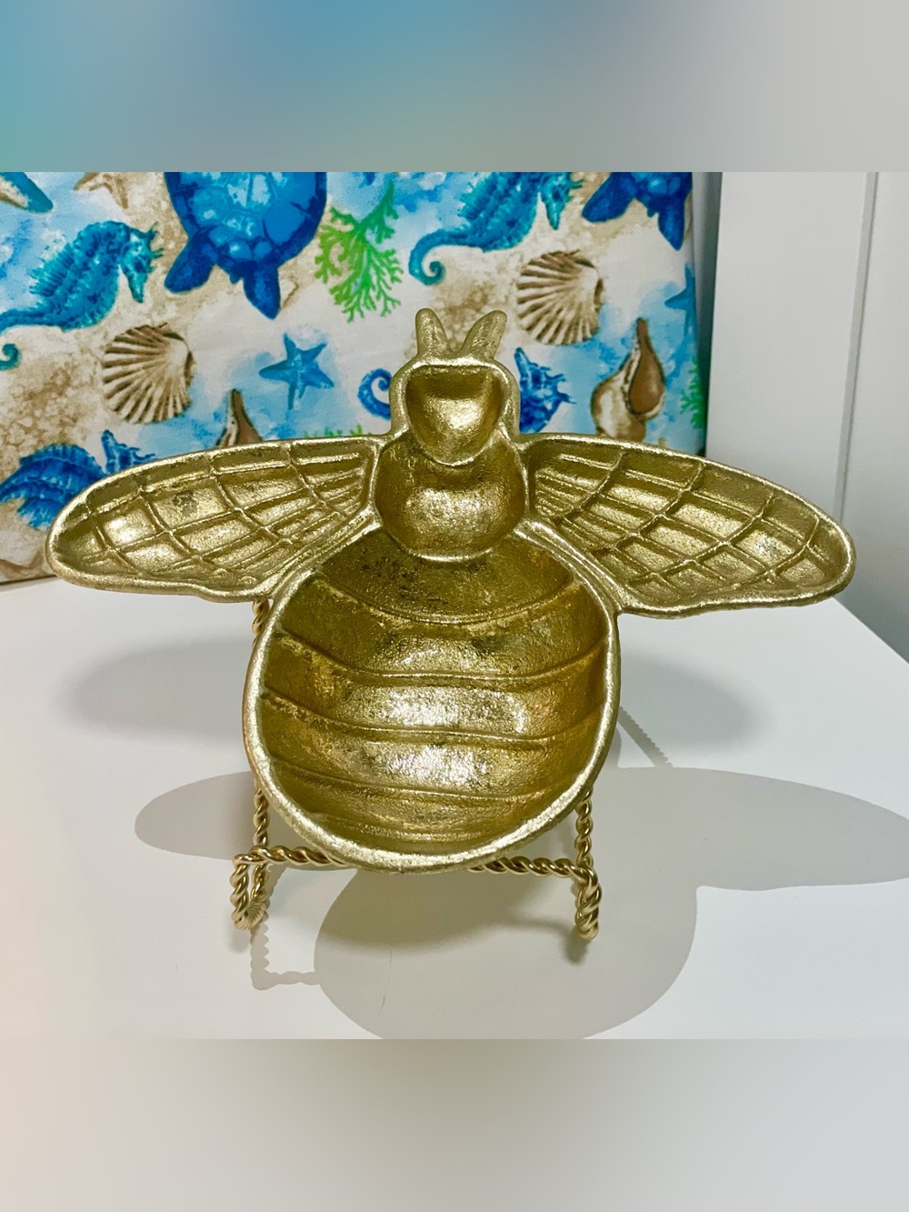Golden Bee Trinket Tray